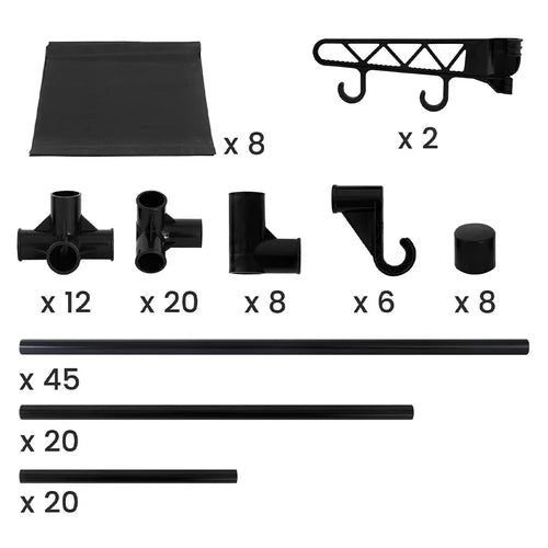 Guarda Roupa Aberto Decoteam DME-041 com Cabideiro e Ganchos