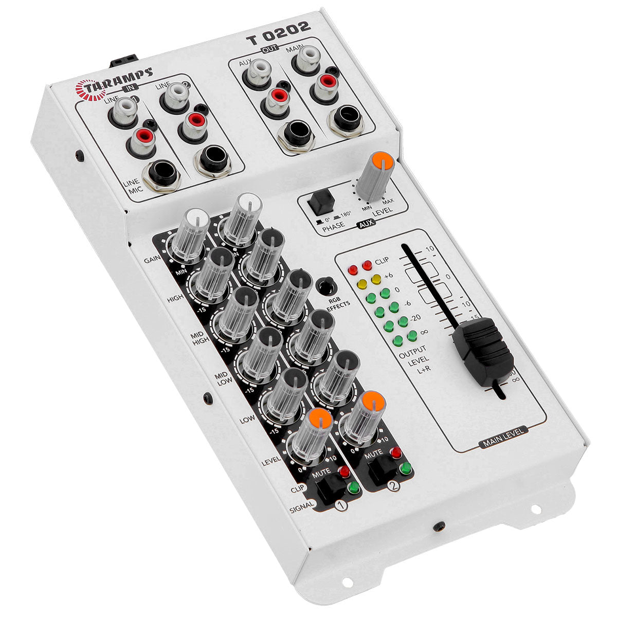 Mesa de Som Taramps T0202 2 Canais Multicolor USB LED RGB