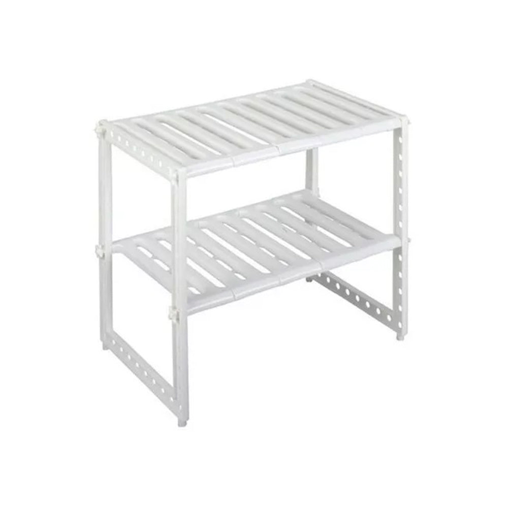 Organizador Rack De Cozinha Multiuso Ajustavel Decoteam Branco