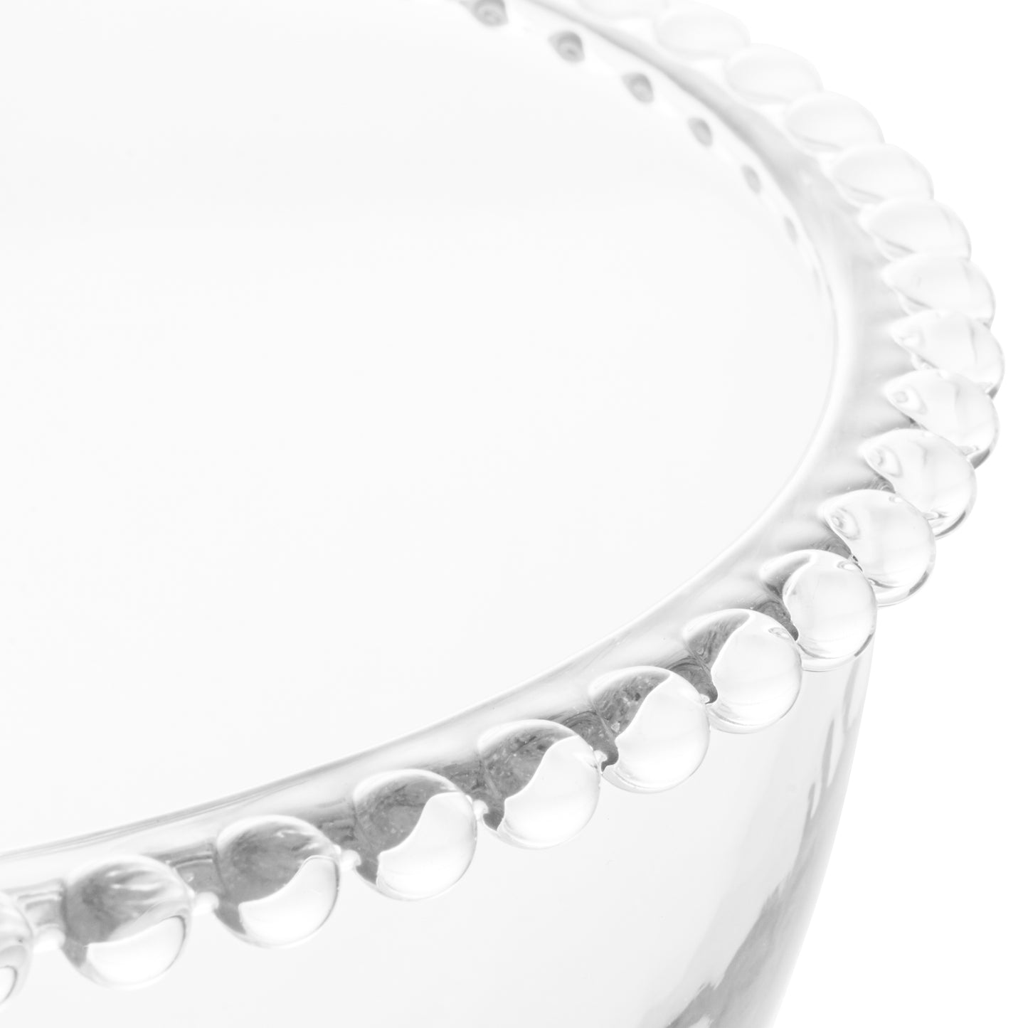 Saladeira De Cristal Pearl Transparente Sofisticado Lyor 21x12Cm