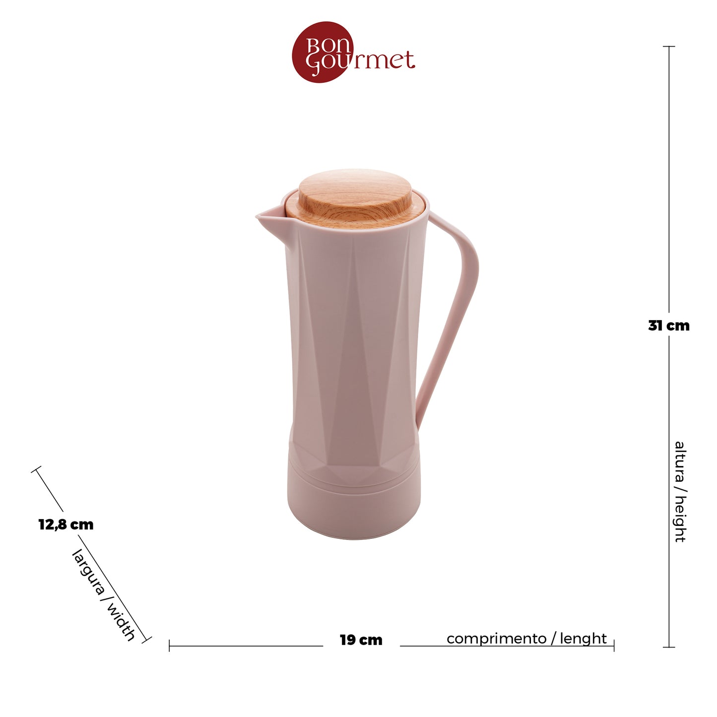 Garrafa Termica De Plastico Wolff Nude Design Queen De 1 Litro