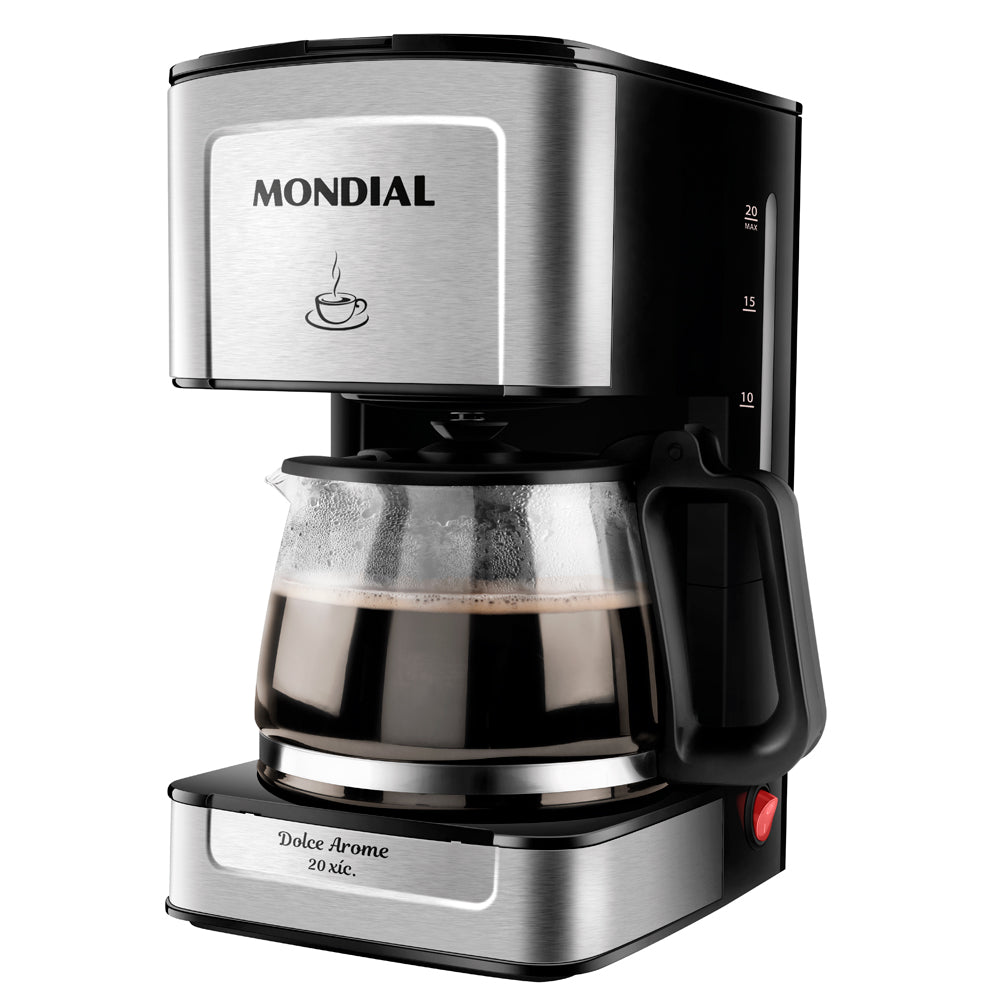 Cafeteira Dolce Arome Inox Mondial Potência 550w 20 Xícaras C-43-20X-SI