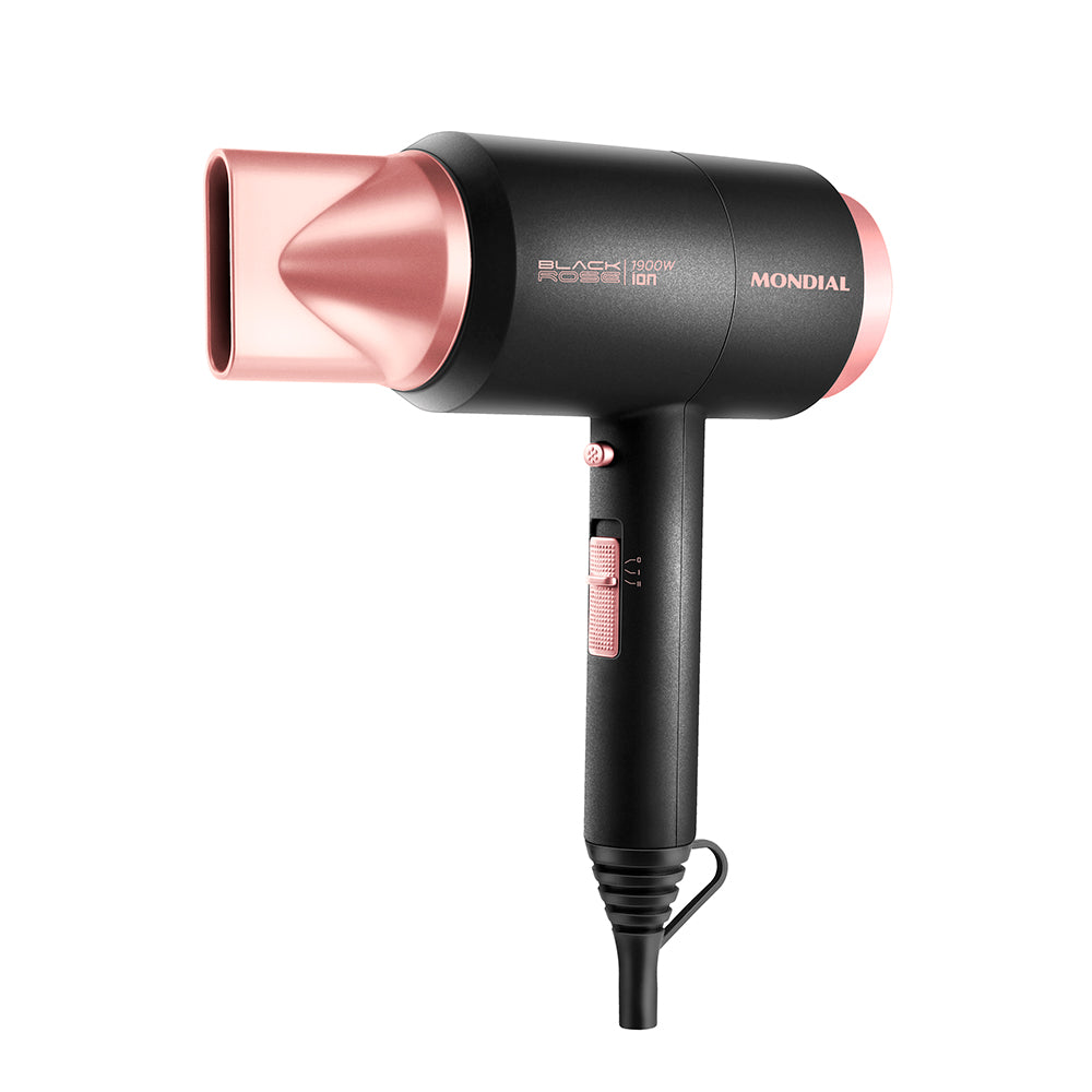 Secador de Cabelo Mondial Turbo SC-38 Preto e Rosa 1900w